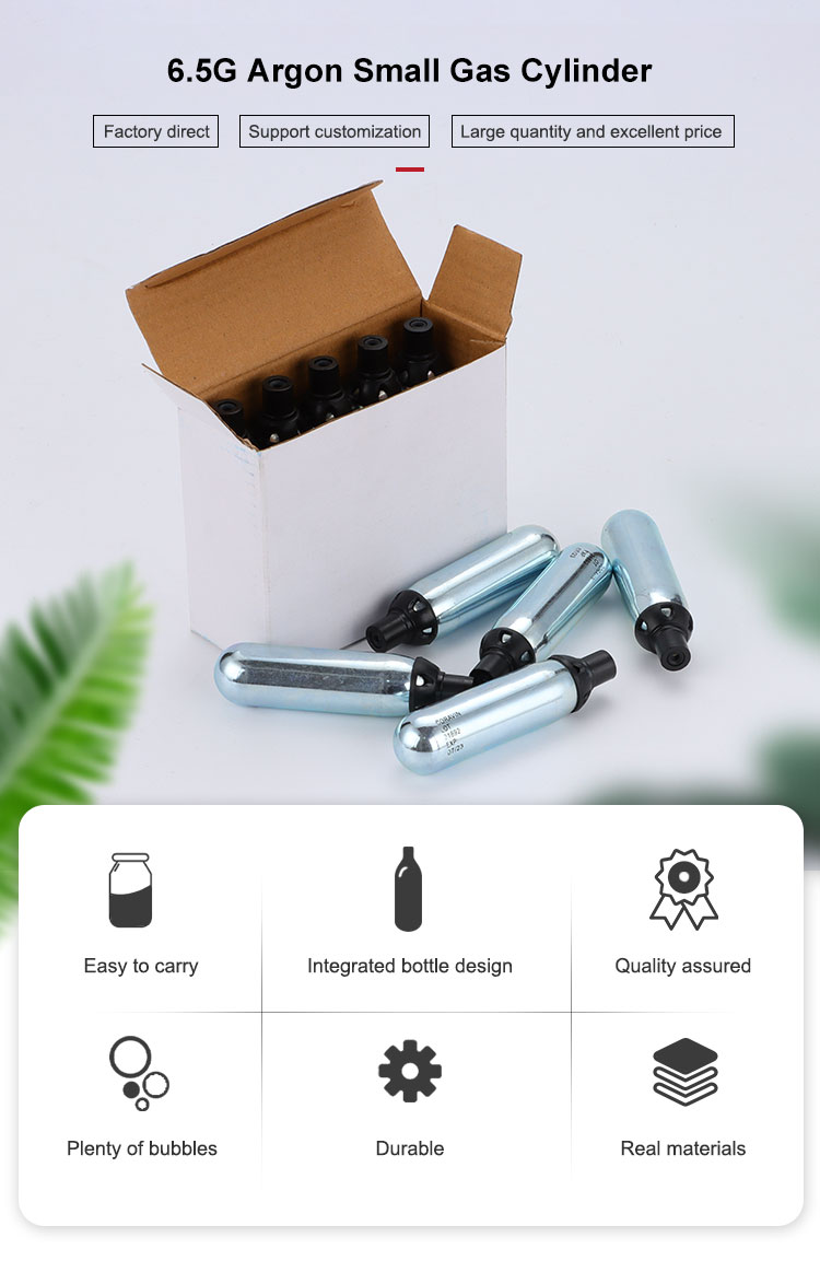 6.6g Argon Cartridges for Wine Preservation